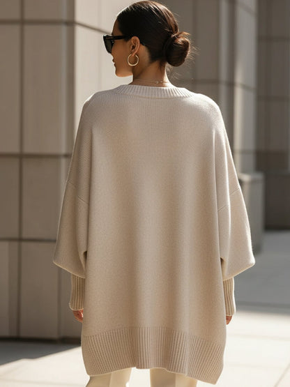 Rosalba | Oversized Draped Wide-Neck Sweater