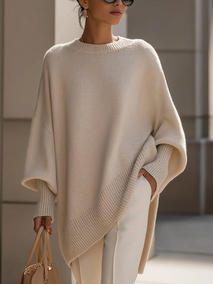 Rosalba | Oversized Draped Wide-Neck Sweater