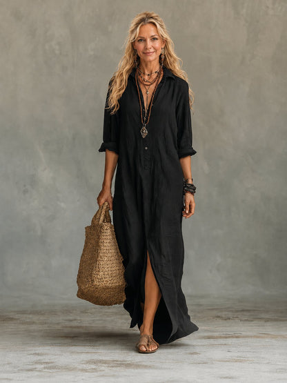 Carmela | Button-Down Maxi Dress