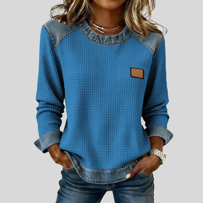 Shantel | Two-Tone Waffle Sweatshirt