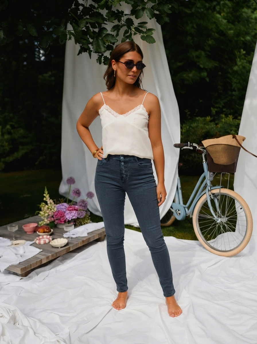 Melly Super Soft Jeans – Button