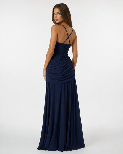 Phoebe | Maxi Dress With Ruched Square Neckline
