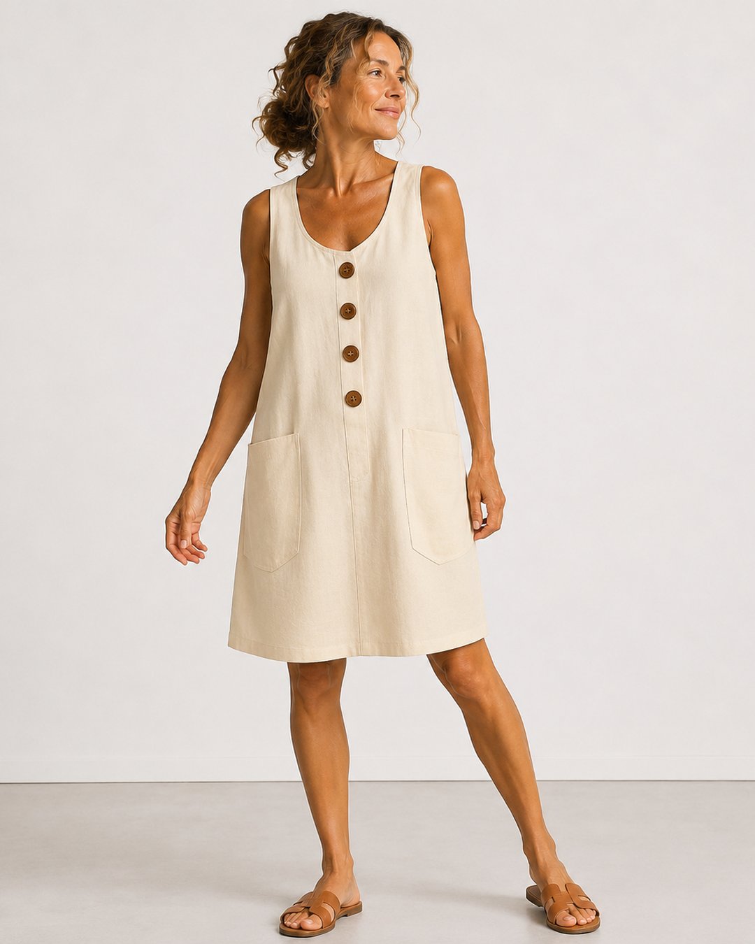 Keelin | Sleeveless Button-Front Mini Dress