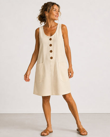 Keelin | Sleeveless Button-Front Mini Dress