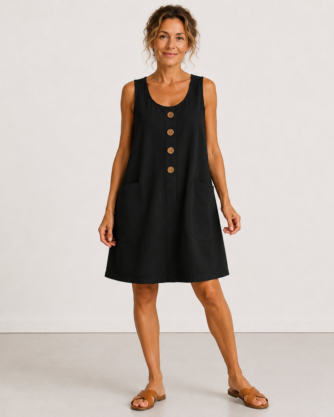 Keelin | Sleeveless Button-Front Mini Dress