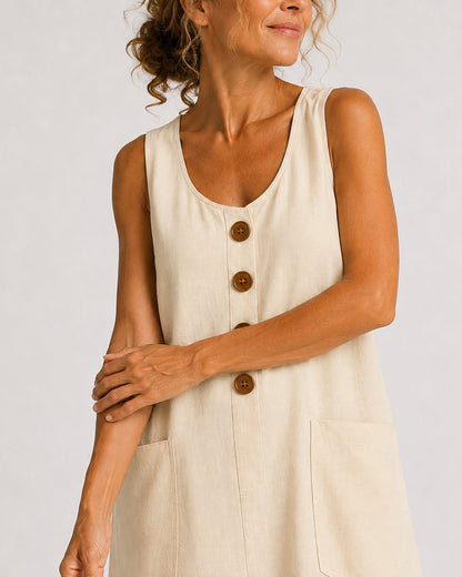 Keelin | Sleeveless Button-Front Mini Dress
