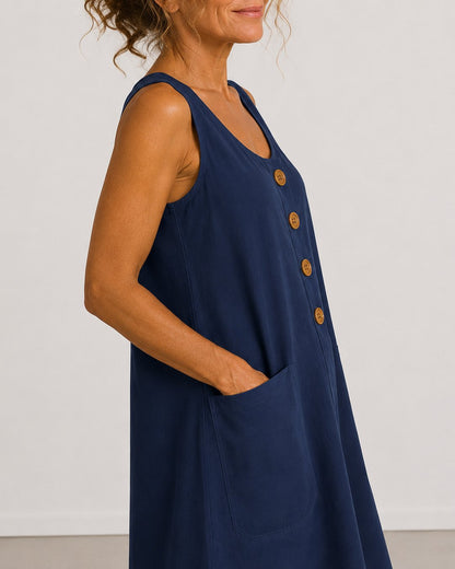 Keelin | Sleeveless Button-Front Mini Dress