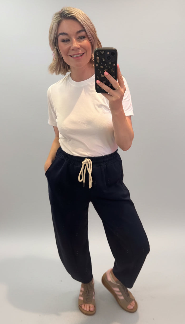 Cotton Barrel Joggers