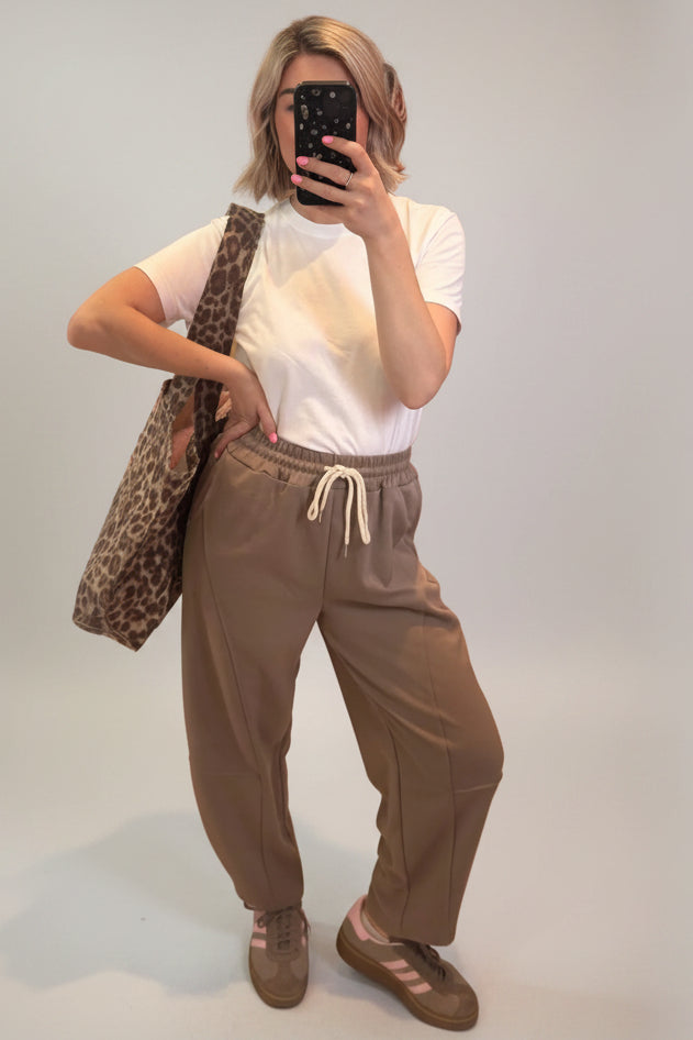 Cotton Barrel Joggers