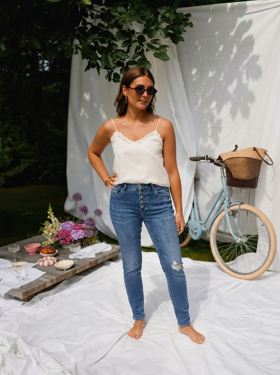 Melly Super Soft Jeans – Button