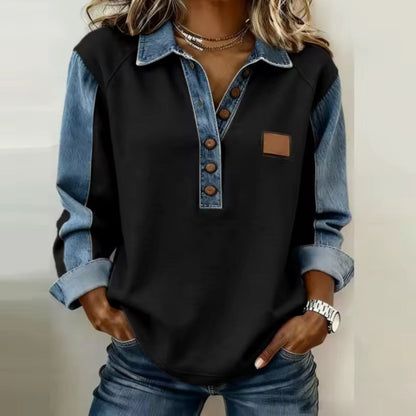 Allie | Collared Button Pullover