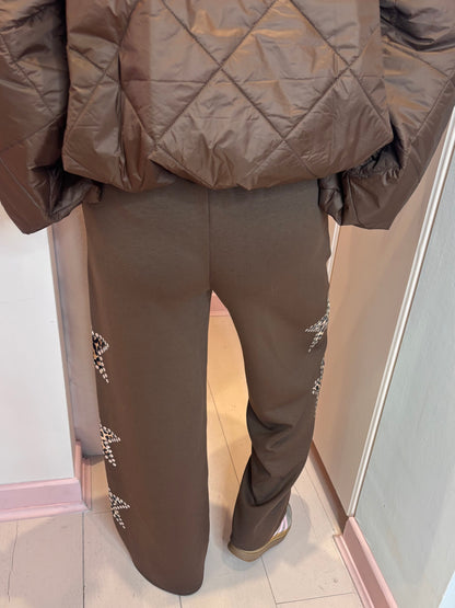 Leopard Star Wide Leg Joggers