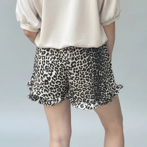 Leopard Frill Shorts