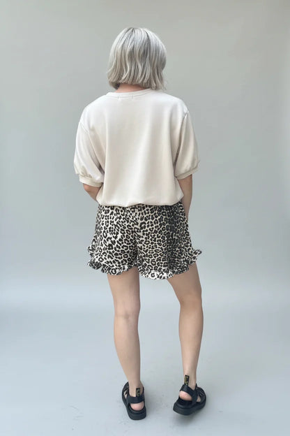 Leopard Frill Shorts