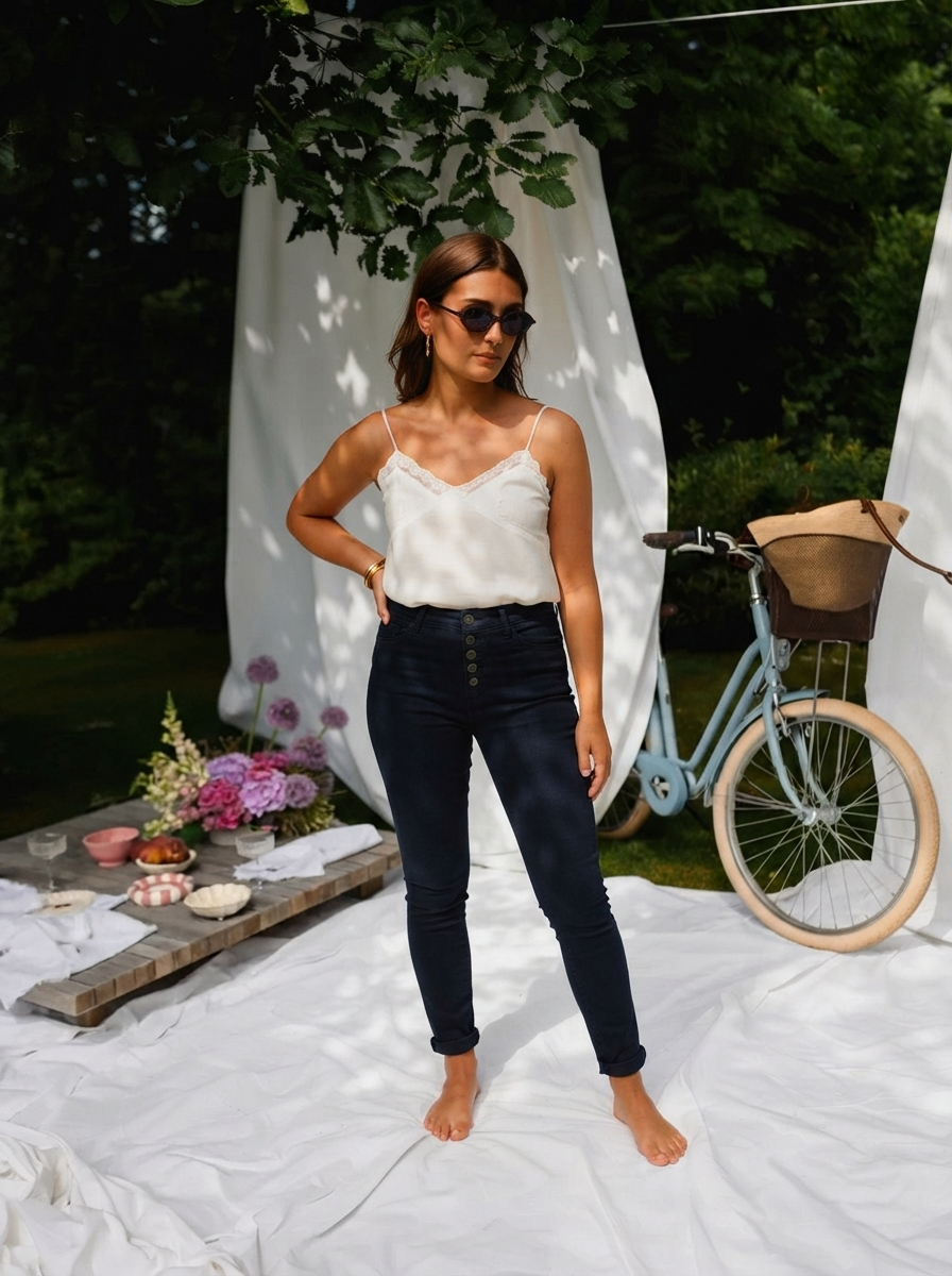 Melly Super Soft Jeans – Button