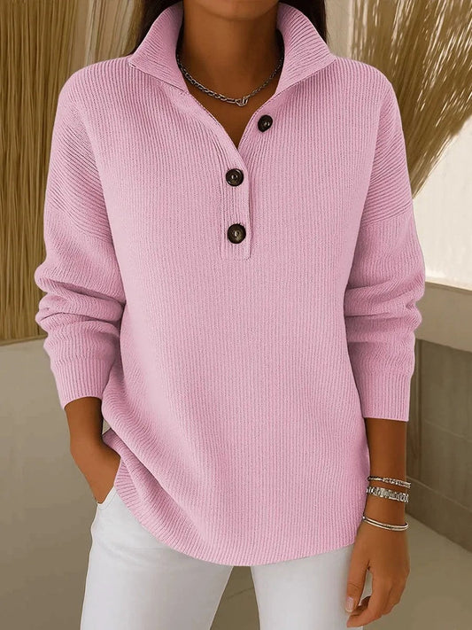 Hannorah | V-Neck Polo Sweater