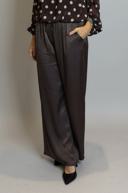 Satin Wide Leg Trousers