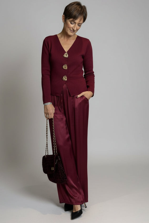 Satin Wide Leg Trousers