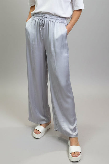 Satin Wide Leg Trousers