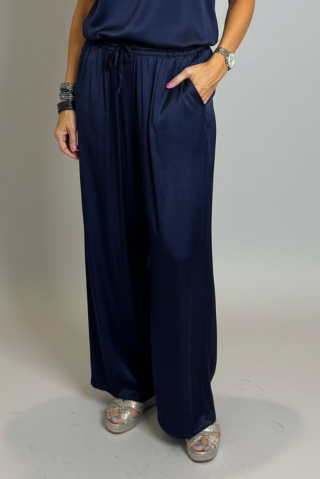 Satin Wide Leg Trousers