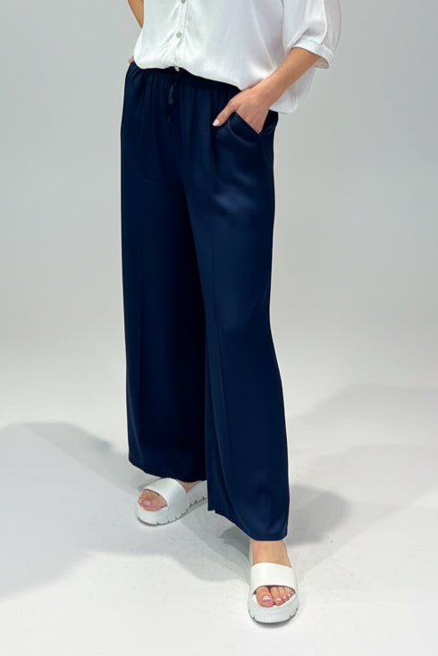 Satin Wide Leg Trousers