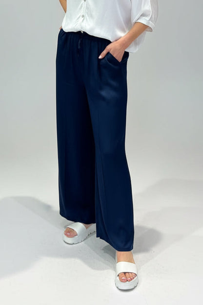 Satin Wide Leg Trousers