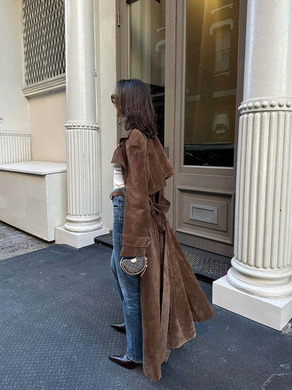 Molly | Suede trench coat