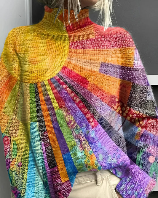 Inez | Vibrant & Colorful Turtleneck Sweater