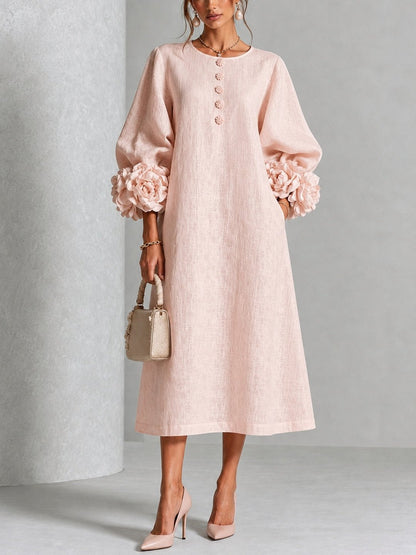 Delores | Elegant Floral Midi Dress
