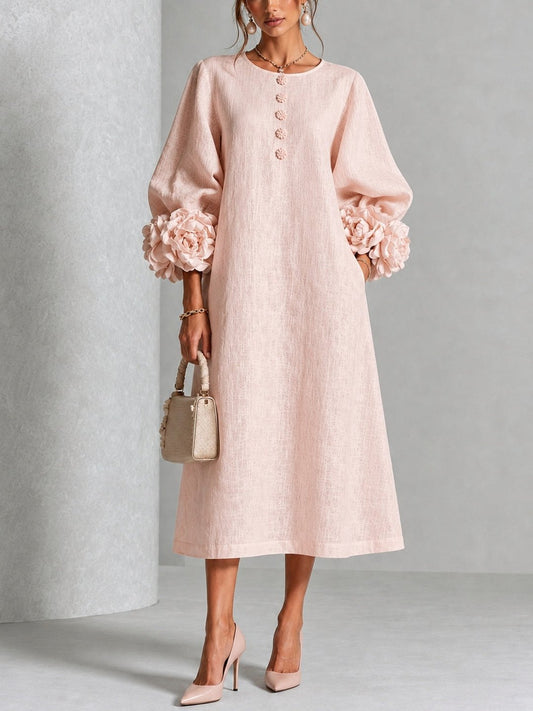 Delores | Elegant Floral Midi Dress