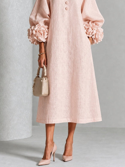 Delores | Elegant Floral Midi Dress
