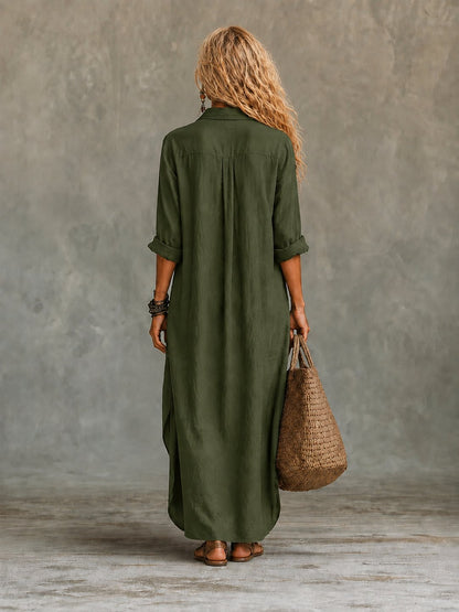 Carmela | Button-Down Maxi Dress