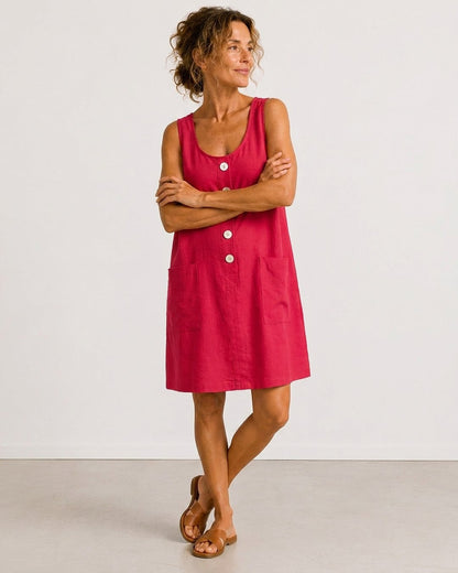 Keelin | Sleeveless Button-Front Mini Dress
