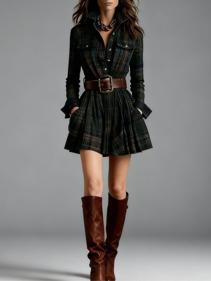 Kiley | Checked Mini Dress